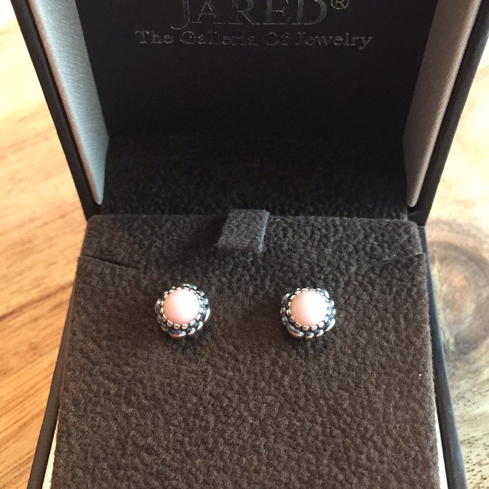 Pandora Pink Opal Stud Earrings
